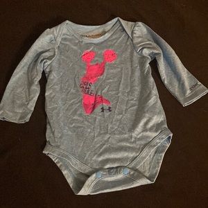 Blue one piece pink cheerleader girls rule on it